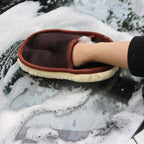 Car Wash Glove Plush Imitation Wool Elastic Sleeve Machine Washable