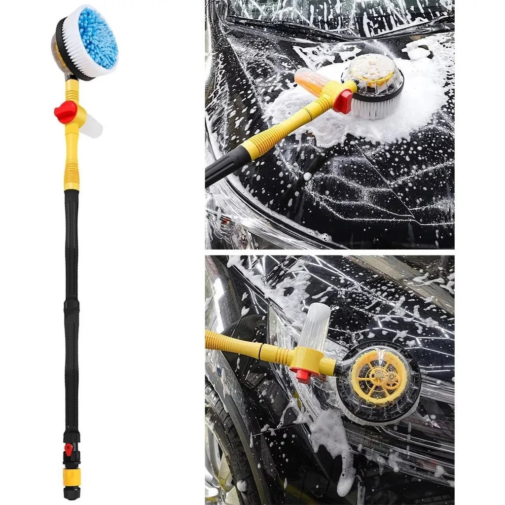 Car Wash Mitt Chenille Microfiber 360° Rotating Telescopic Handle