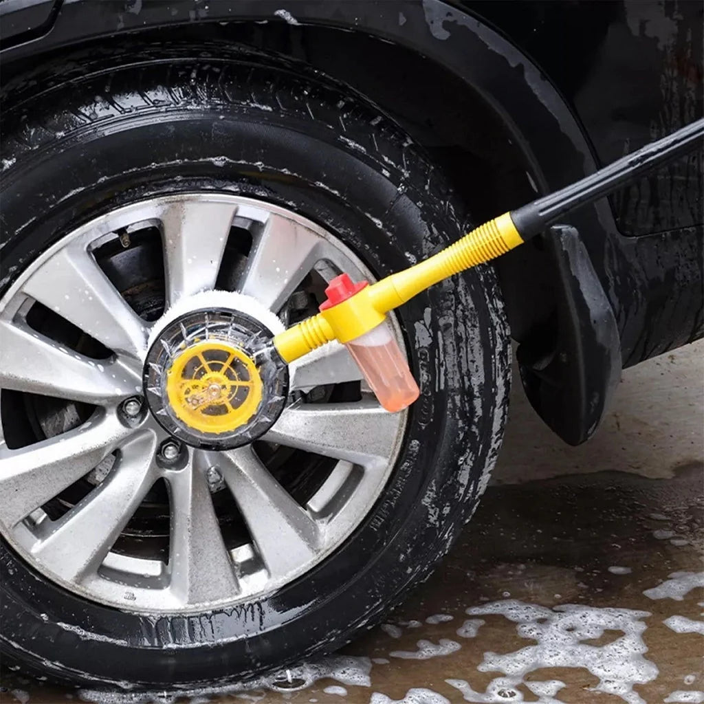 Car Wash Mitt Chenille Microfiber 360° Rotating Telescopic Handle