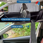 Car Window Shades Dual Panel Magnetic UV Blocking