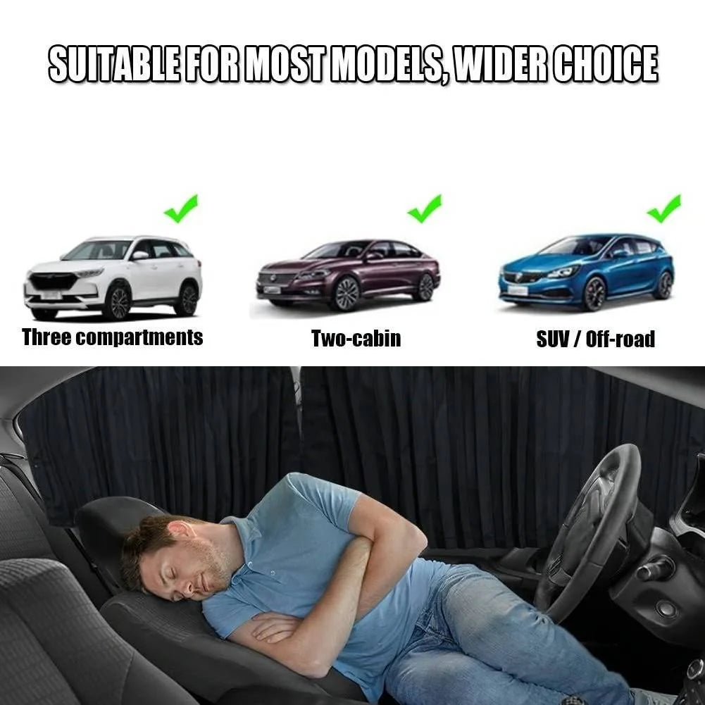 Car Window Shades Dual Panel Magnetic UV Blocking