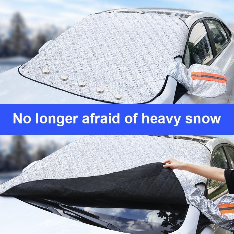 Car Windshield Cover All-Season Magnetic & Elastic Fit