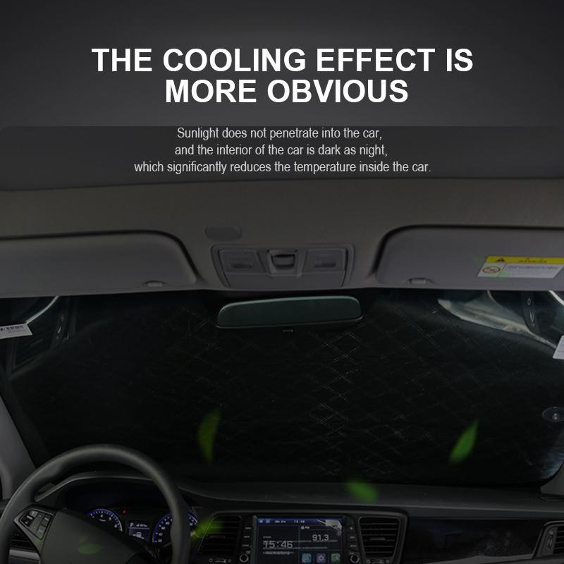 Car Windshield Cover All-Season Magnetic & Elastic Fit