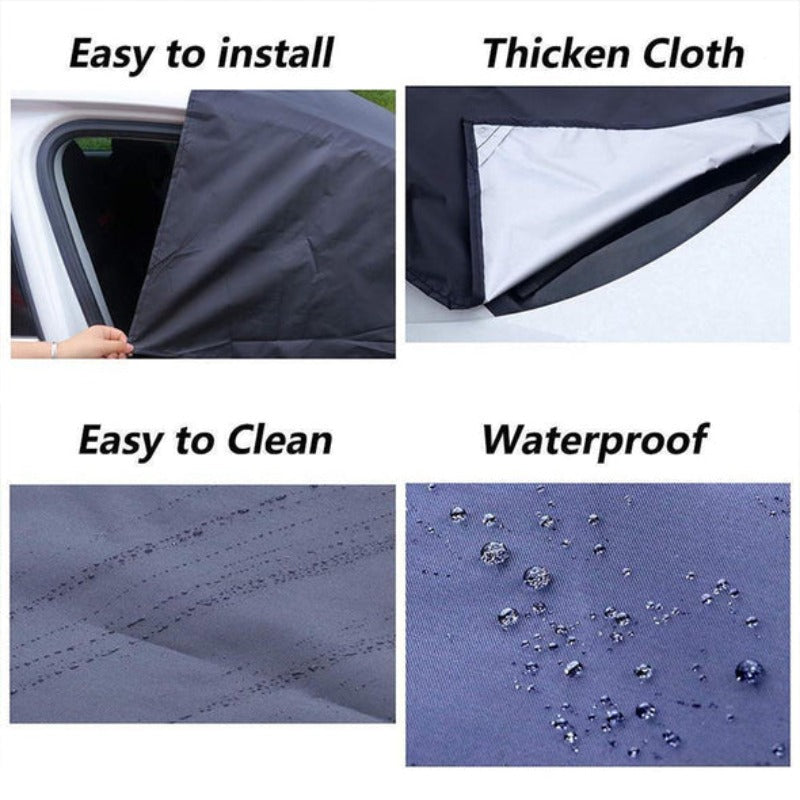 Car Windshield Cover All-Season Magnetic & Elastic Fit