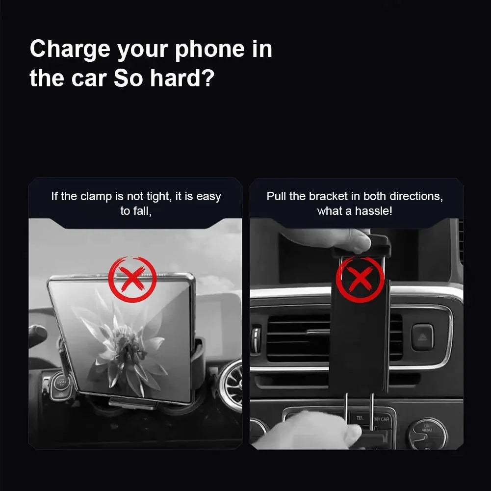 Car Wireless Charger Mount Motorized Arm & Dual Coil