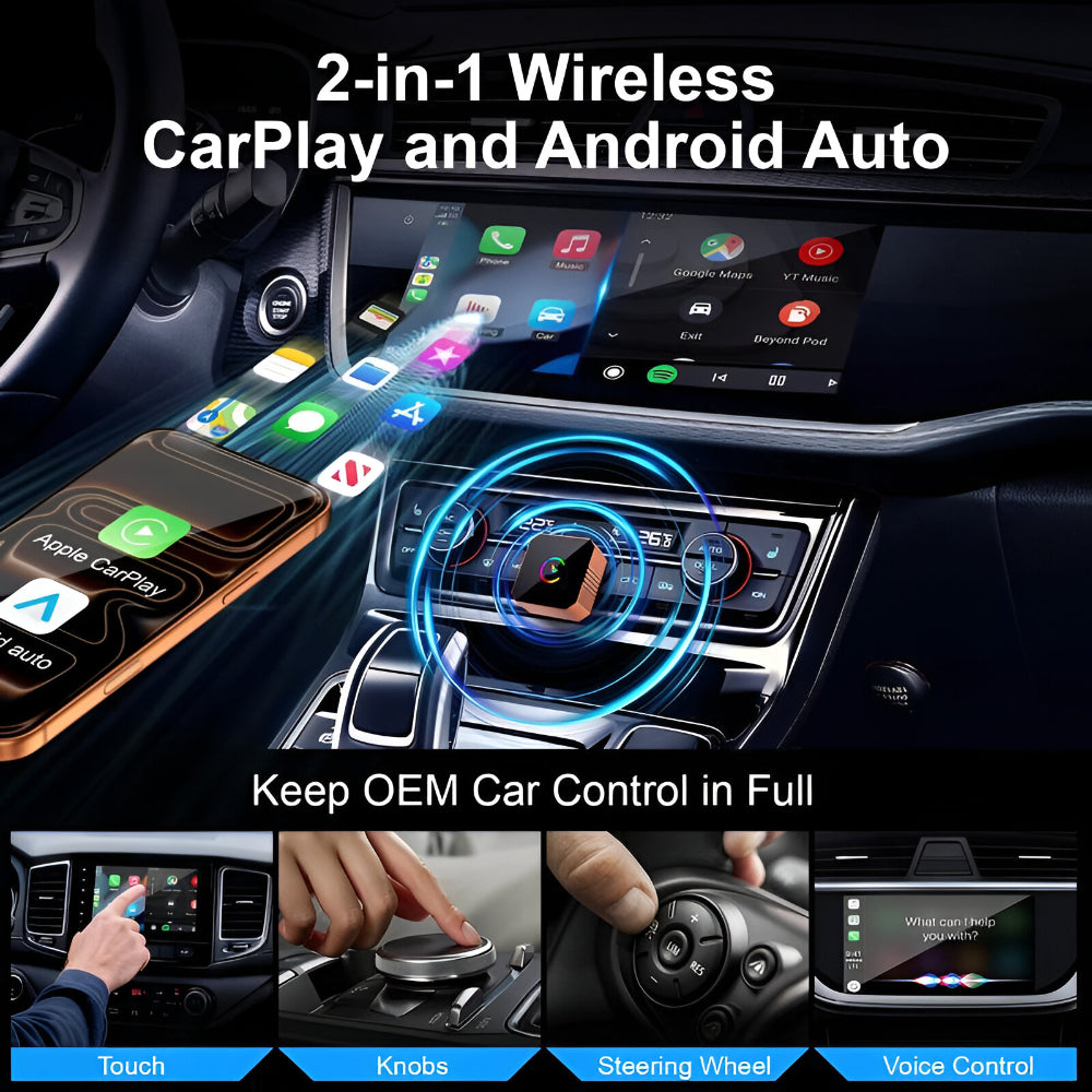CarPlay Adapter Wireless Dual-Band Auto-Reconnect