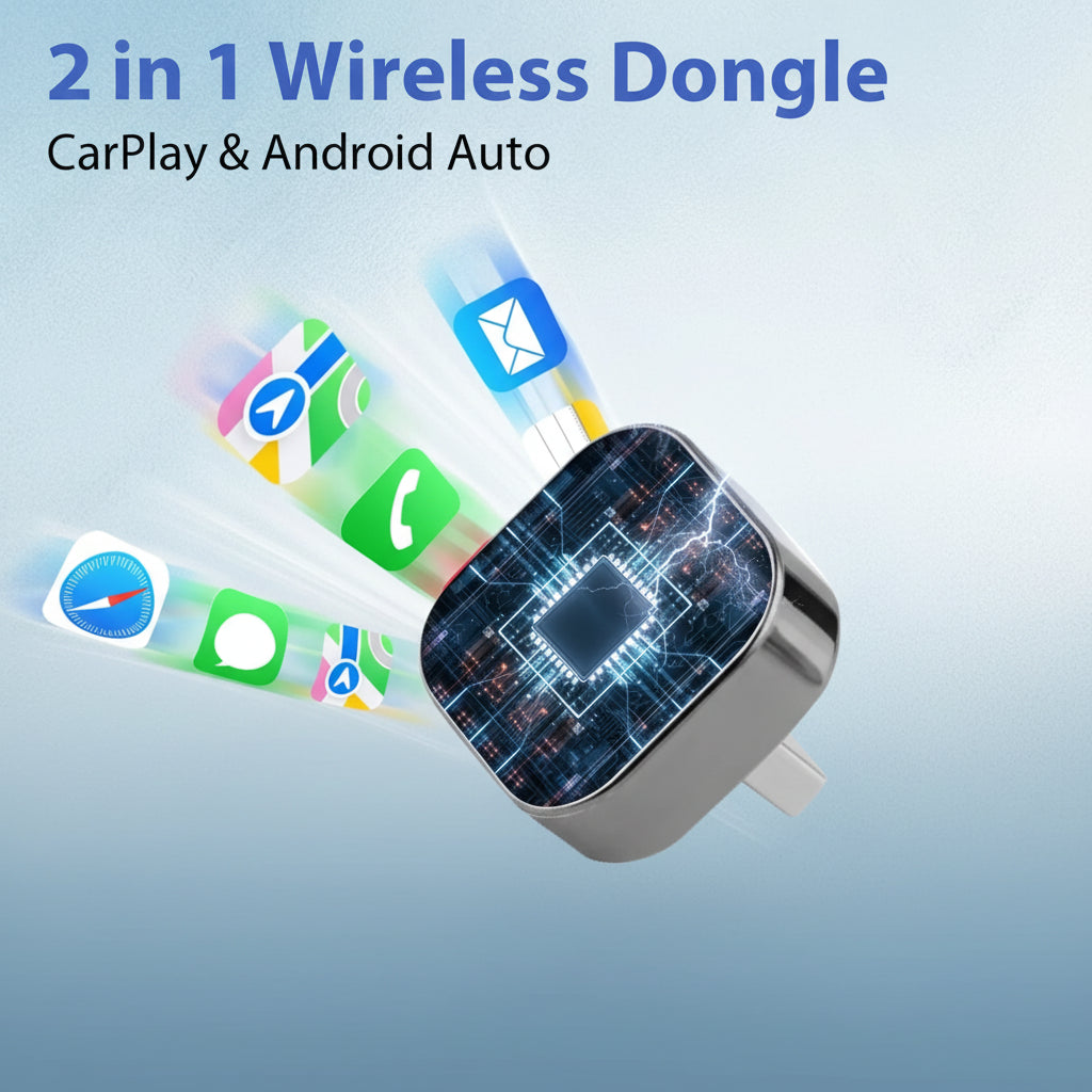 CarPlay & Android Auto Adapter Wireless 5GHz Plug-and-Play USB-C