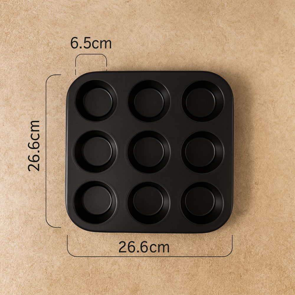 Carbon Steel Non-Stick Cupcake & Muffin Pan (6/9/12 Holes)