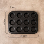 Carbon Steel Non-Stick Cupcake & Muffin Pan (6/9/12 Holes)