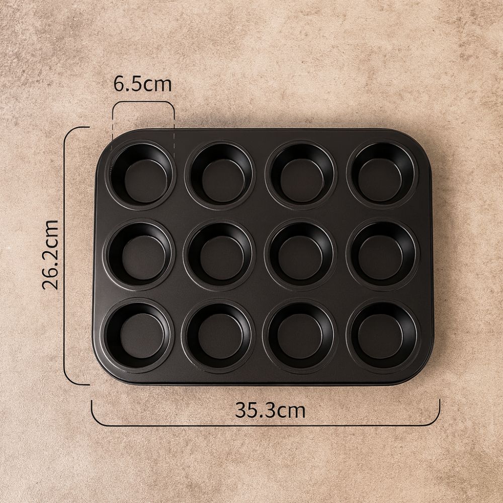 Carbon Steel Non-Stick Cupcake & Muffin Pan (6/9/12 Holes)