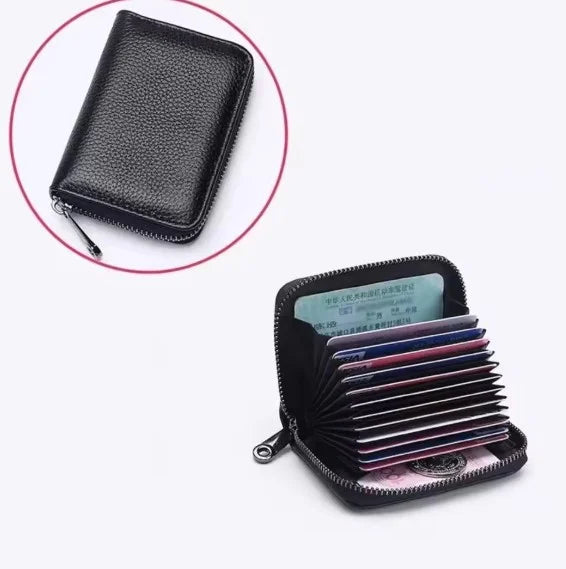 Card Holder Leather Slim Multiple Card Slots