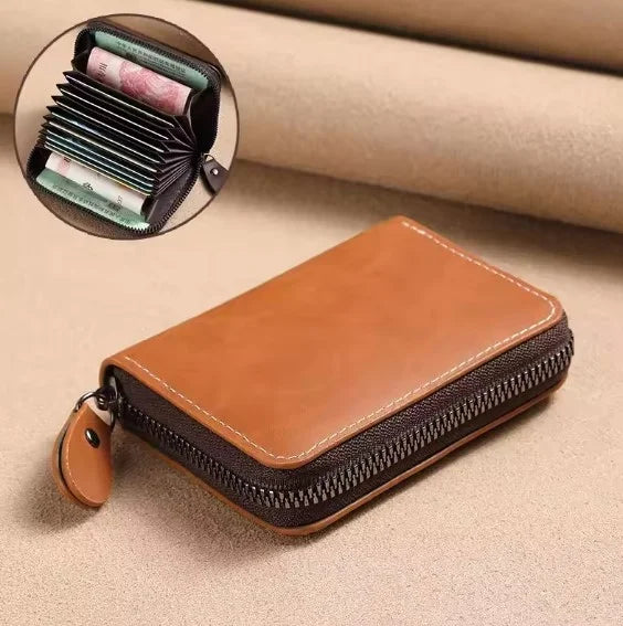 Card Holder Leather Slim Multiple Card Slots