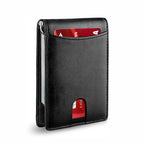 Card Holder RFID-Blocking Genuine Leather 12-Card Capacity