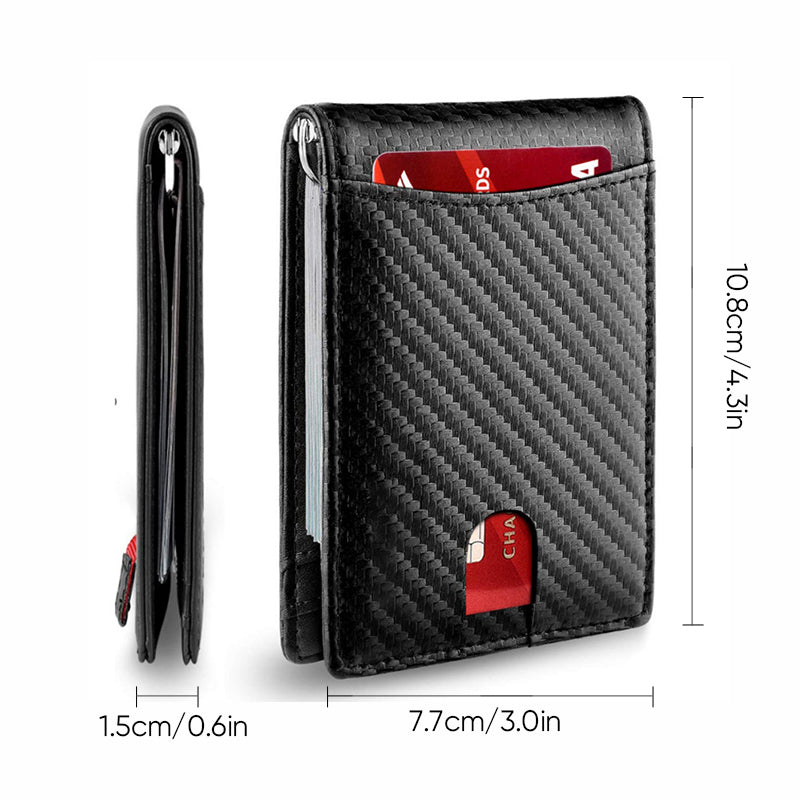 Card Holder RFID-Blocking Genuine Leather 12-Card Capacity