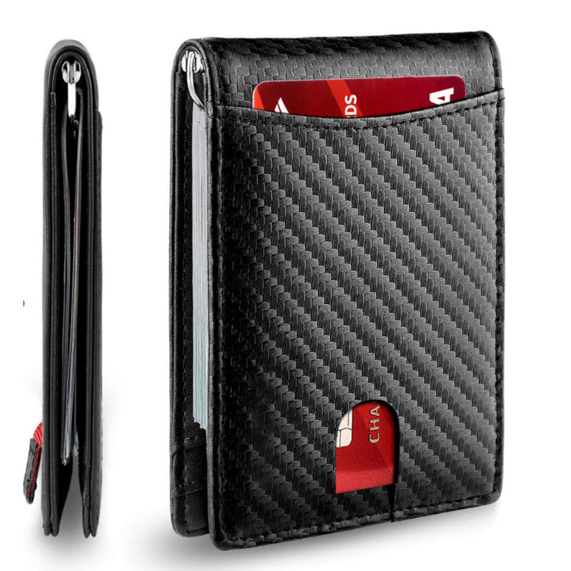 Card Holder RFID-Blocking Genuine Leather 12-Card Capacity