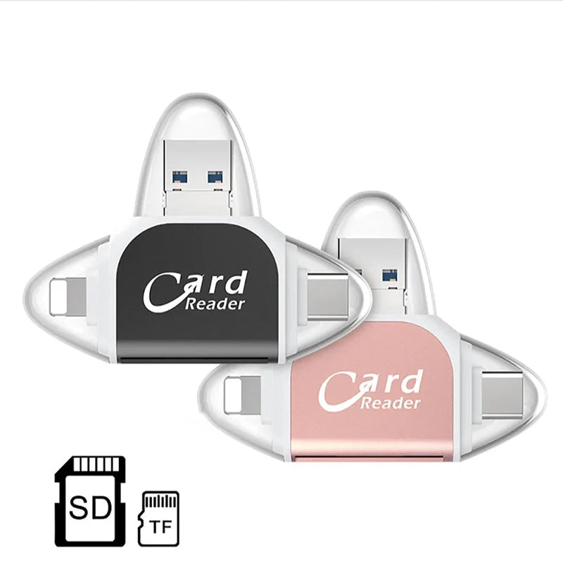 Card Reader 4-In-1 USB 3.0 Lightning & USB-C