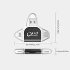 Card Reader 4-In-1 USB 3.0 Lightning & USB-C