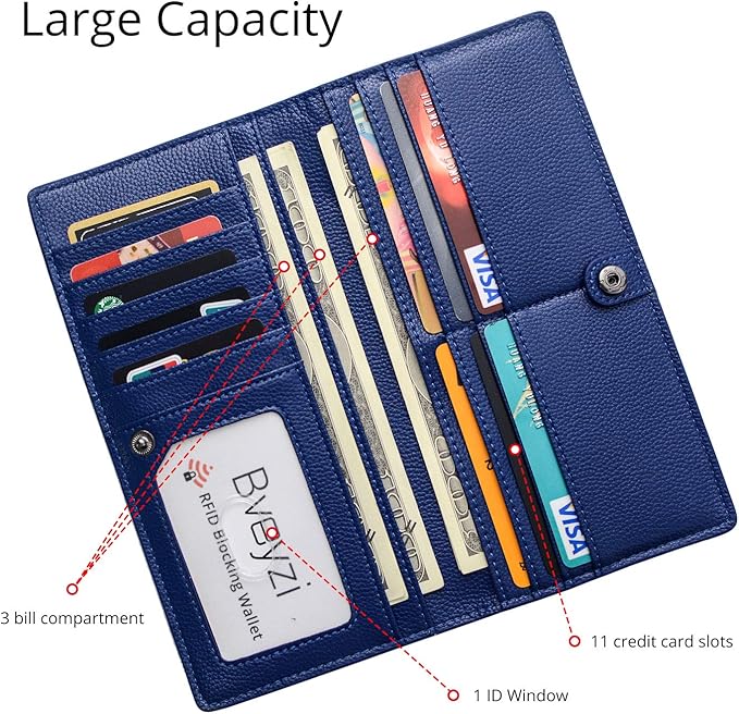 Card Wallet Ultra-Thin RFID Blocking Premium Leather