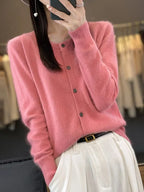 Cardigan Sweater Mink Cashmere Lightweight Relaxed Fit