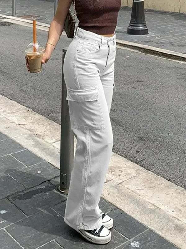 Cargo Jeans Relaxed Fit & Utility Pockets