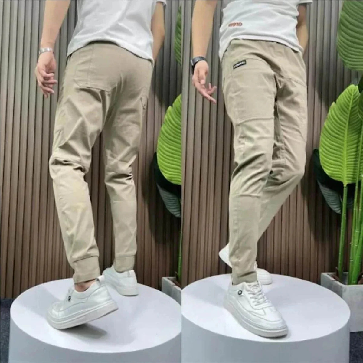 Cargo Jeans Slim Stretch Six Pockets