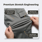 Cargo Jeans Slim Stretch Six Pockets