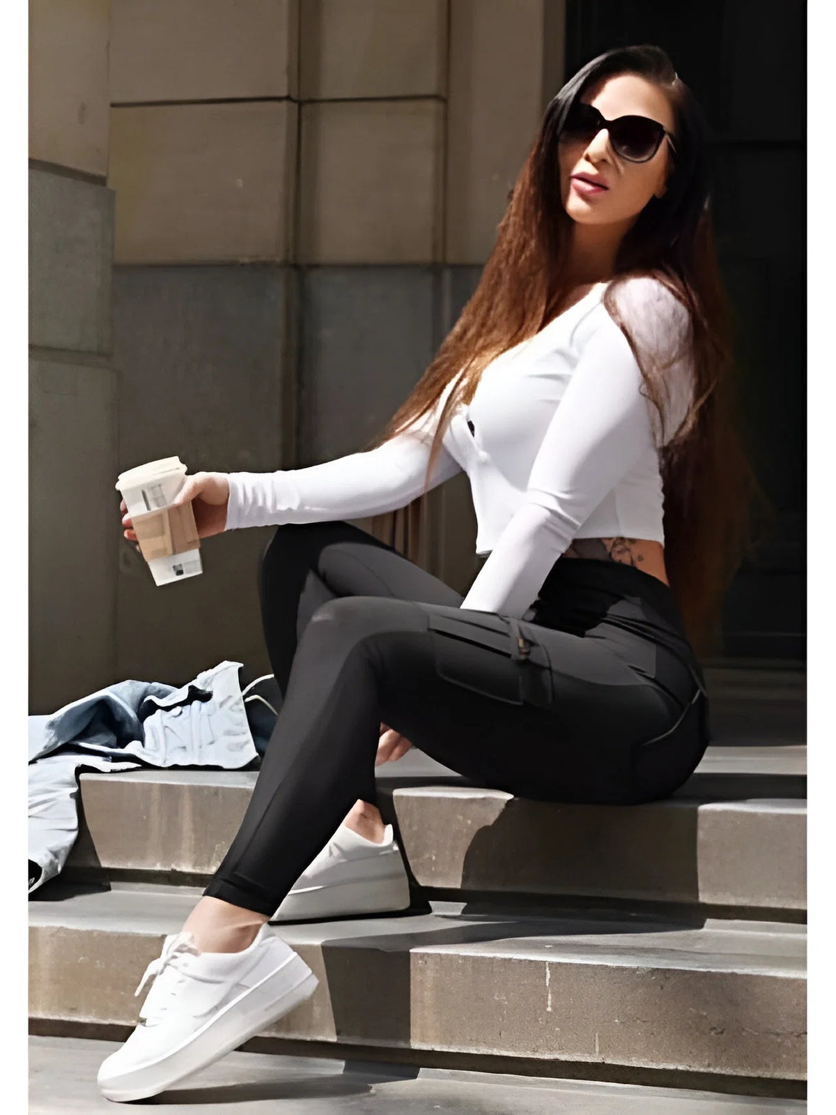 Cargo Leggings Booty-Lift Moisture-Wicking