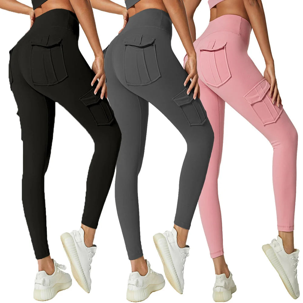 Cargo Leggings Booty-Lift Moisture-Wicking