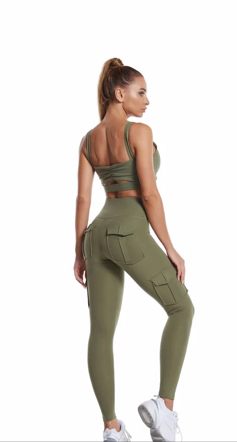 Cargo Leggings Booty-Lift Moisture-Wicking