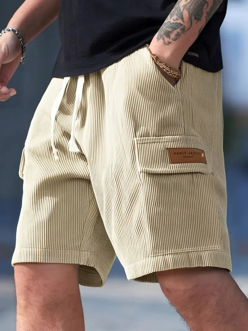 Cargo Trousers Breathable Corduroy Multiple Pockets
