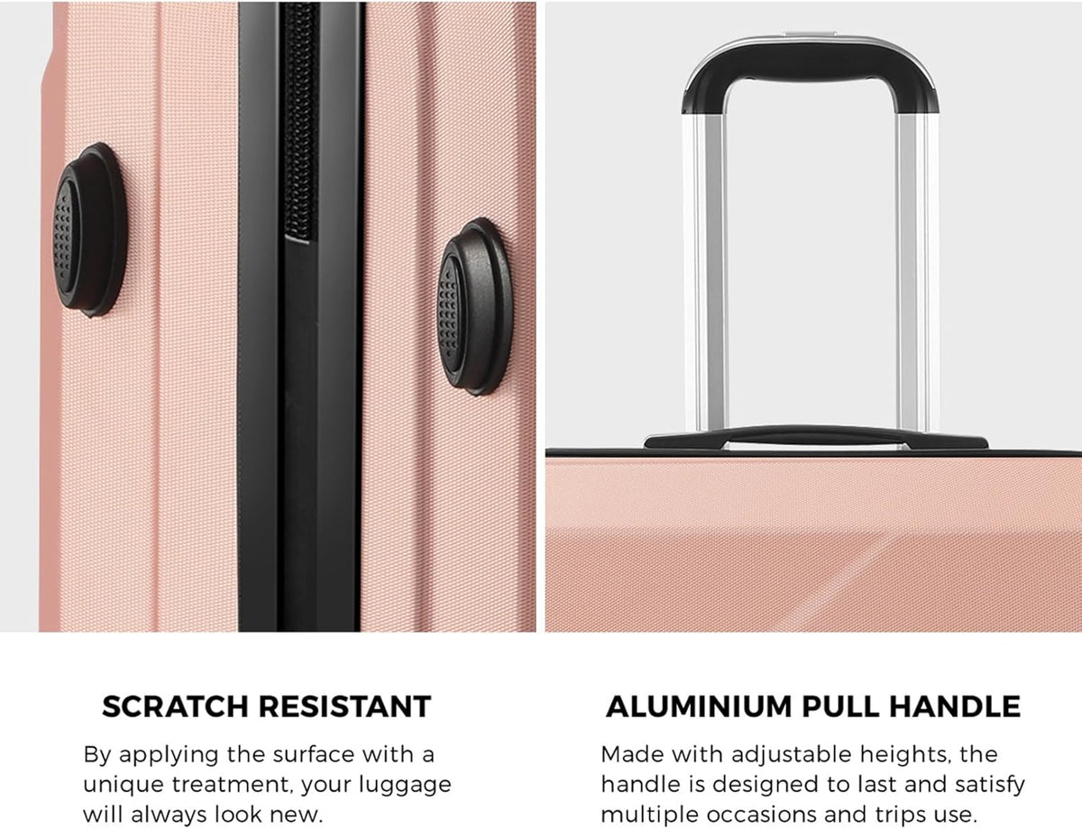 Carry-On Luggage Set Hard-Shell ABS & Built-In Lock