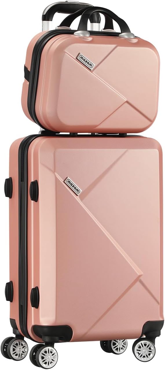 Carry-On Luggage Set Hard-Shell ABS & Built-In Lock