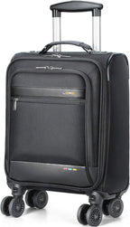 Carry-On Suitcase Expandable Lightweight Softside Multi-Directional Wheels