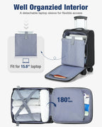 Carry-On Suitcase Expandable Lightweight Softside Multi-Directional Wheels