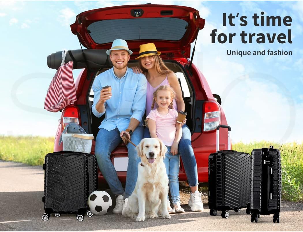 Carry-On Suitcase Hard-Shell ABS 360° Spinner Wheels