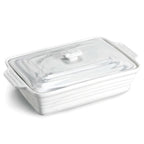 Casserole Dish Marble-Look Porcelain Nonstick With Lid