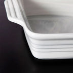Casserole Dish Marble-Look Porcelain Nonstick With Lid