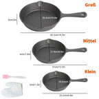 Cast Iron Frying Pan Set Pre-Seasoned 3-Piece