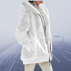 Casual Fleece Vest Hooded Spandex-Cashmere Blend