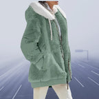Casual Fleece Vest Hooded Spandex-Cashmere Blend