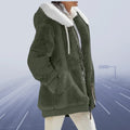 Casual Fleece Vest Hooded Spandex-Cashmere Blend