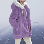 Casual Fleece Vest Hooded Spandex-Cashmere Blend