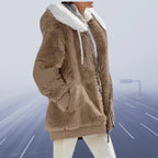 Casual Fleece Vest Hooded Spandex-Cashmere Blend