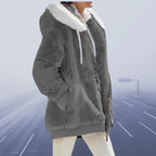 Casual Fleece Vest Hooded Spandex-Cashmere Blend