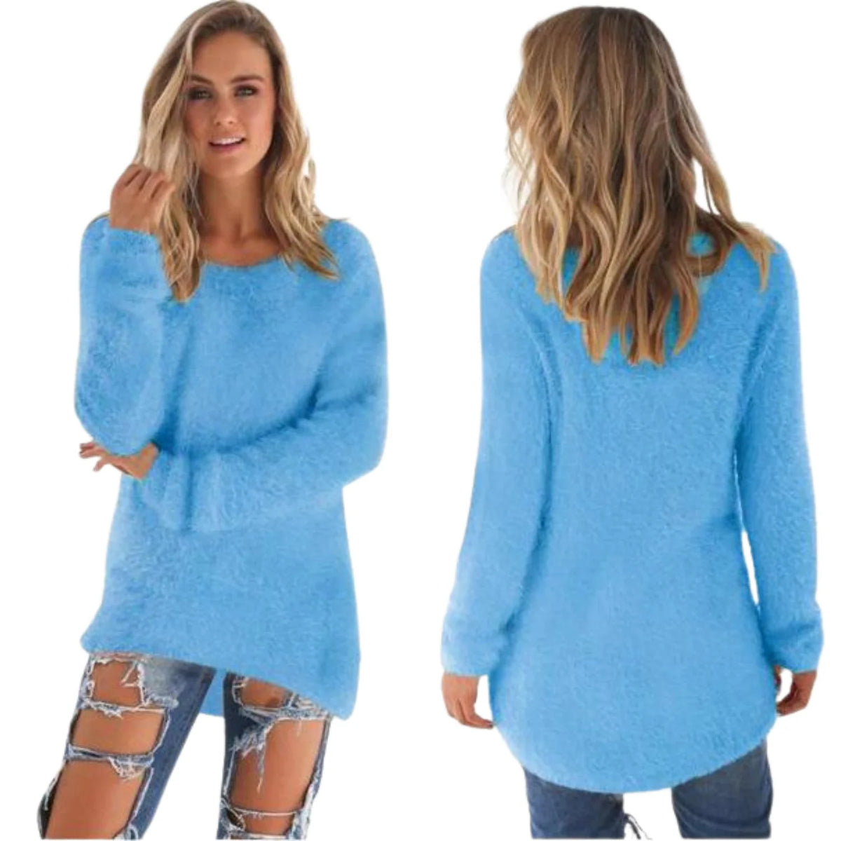 Casual Sweater Lightweight O-Neck Soft Knit
