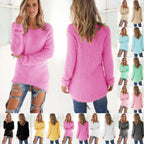 Casual Sweater Lightweight O-Neck Soft Knit