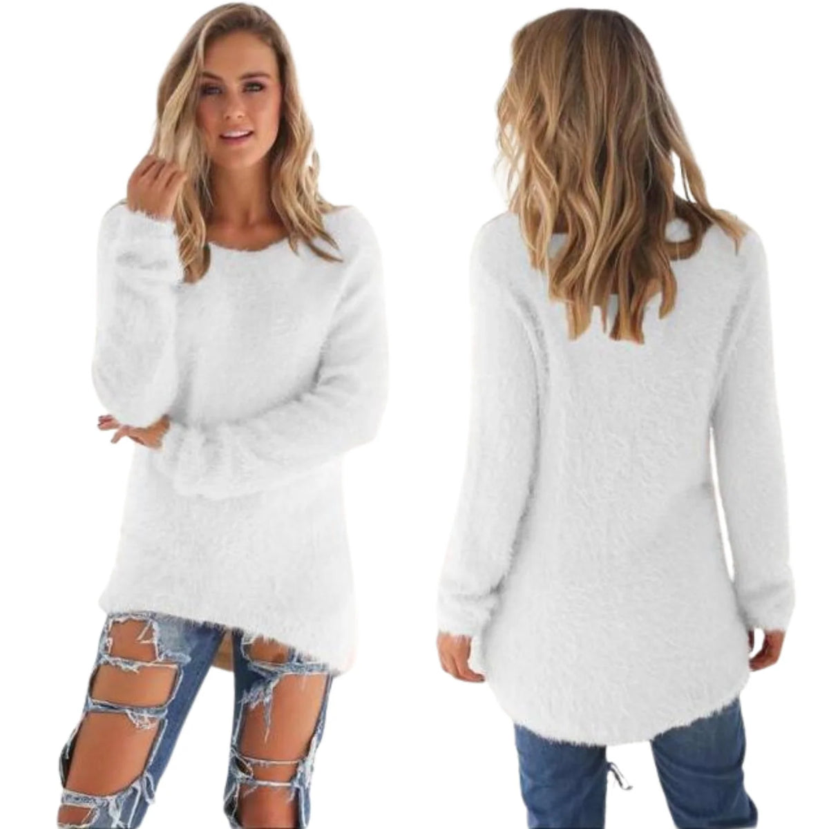 Casual Sweater Lightweight O-Neck Soft Knit