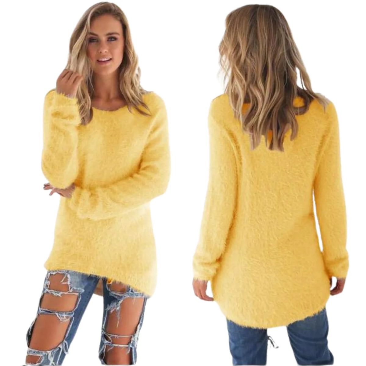 Casual Sweater Lightweight O-Neck Soft Knit