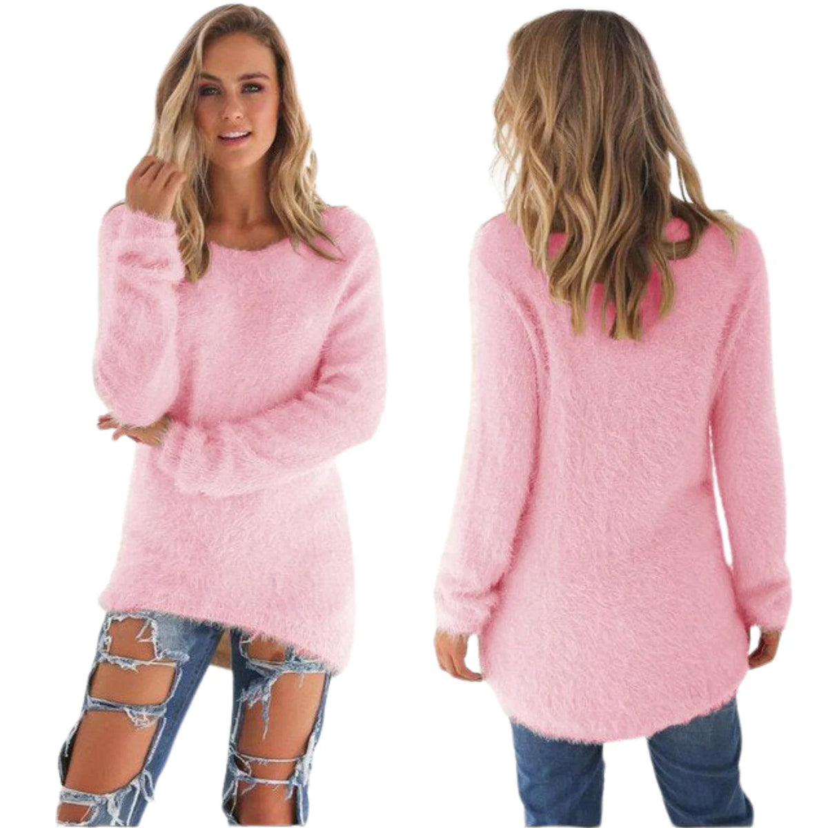 Casual Sweater Lightweight O-Neck Soft Knit