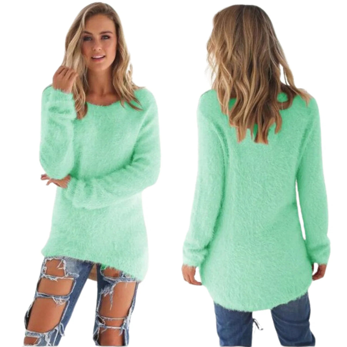 Casual Sweater Lightweight O-Neck Soft Knit